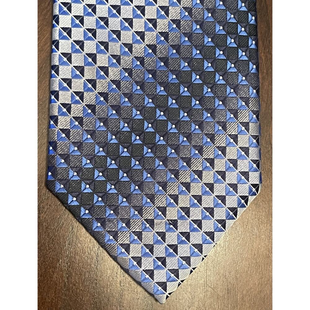 Architect Blue Gray Hand Made 100% Polyester Men’s Neck Tie Made In China